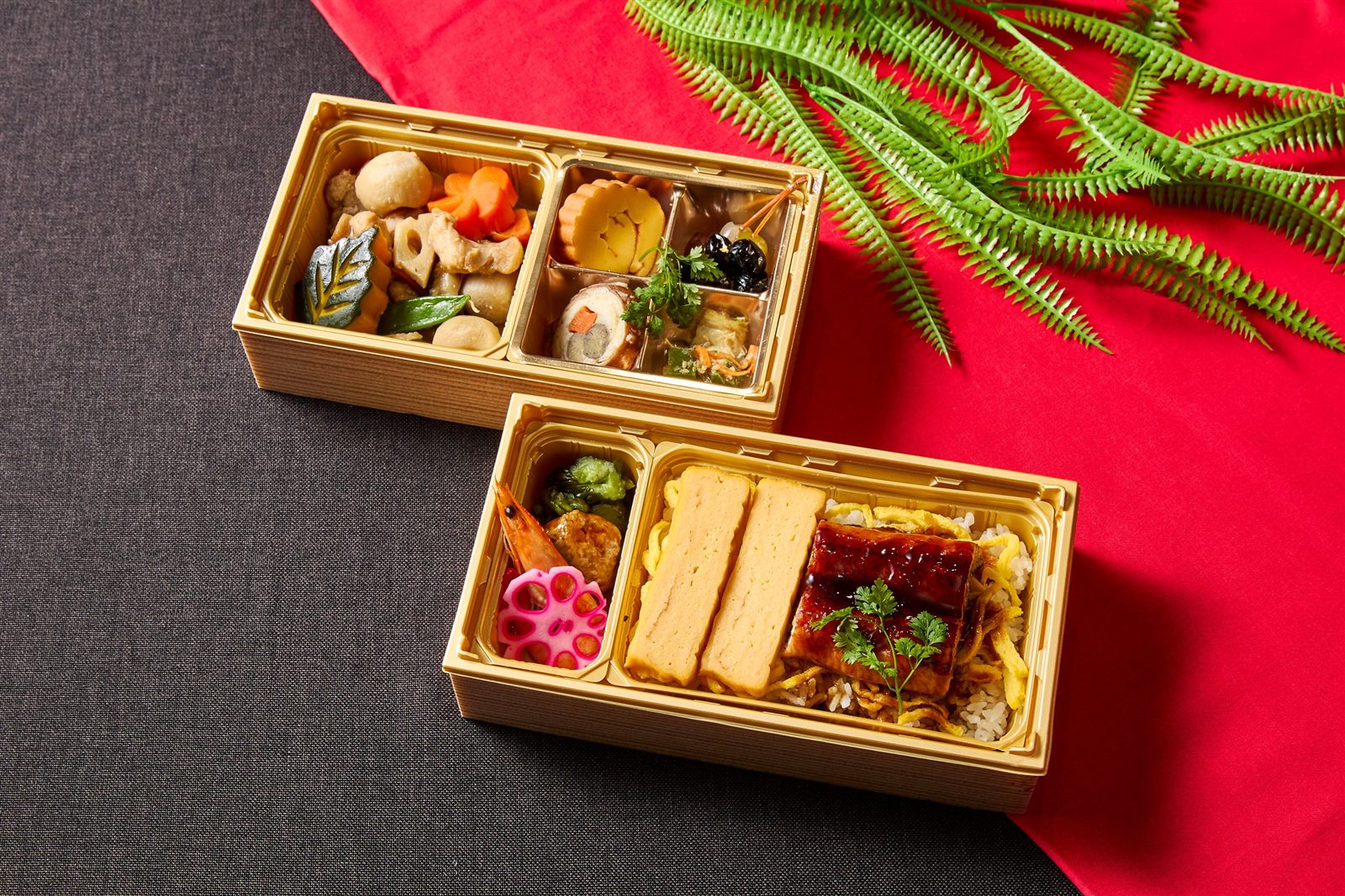 うな丼と10種の副菜の会席二段重